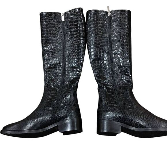 Aquatalia Shoes - Aquatalia High Zipper Boots Size 7 Black NWOT